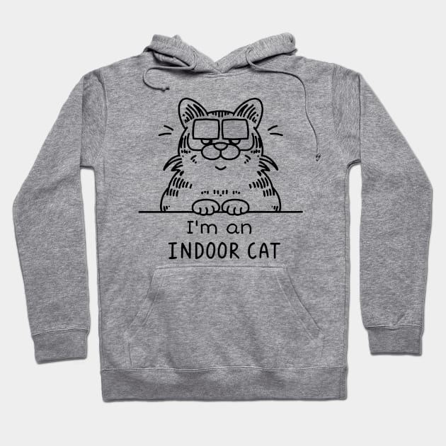 Funny cat I'm an Indoor cat Hoodie by Tee.gram